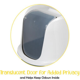 Cat Centre.Direct Cat Centre Dark Grey Hooded Cat Litter Tray With Flap Door & Charcoal Filter - thumbnail 5