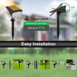 Outdoor Solar Spot Lights Landscape Led Stake Lights Garden Pathway Lawn Lamp - thumbnail 5