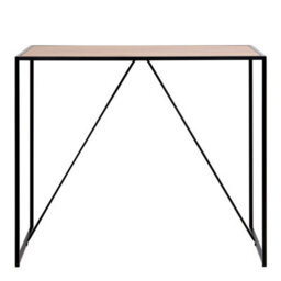Furniture To Go Seaford Black Metal Bar Table With Oak Top - thumbnail 2