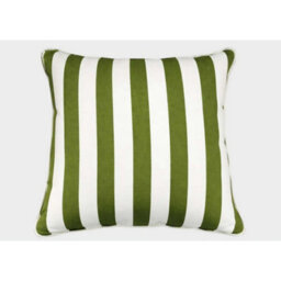 Glendale Garden & Leisure Scatter Cushion Green & White Stripe (Pack Of 4) - L45 X W45 Cm