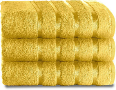 Gc Gaveno Cavailia 3 Piece Kensington Bath Sheet 80X140 Ochre 500 Gsm Quick Dry & Water Absorbent Towel - image 1