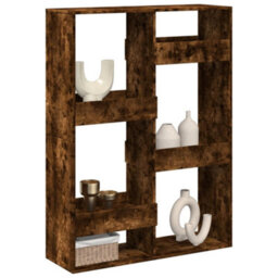 Berkfield Room Divider Smoked Oak100X33X135 Cm Engineered Wood - thumbnail 1