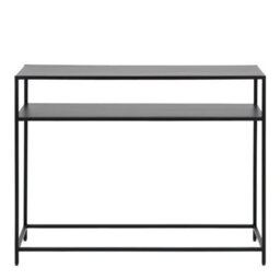 Wyld Haus Graz Matte Black Metal Console Table With Open Shelf 1000X350X790mm - thumbnail 4