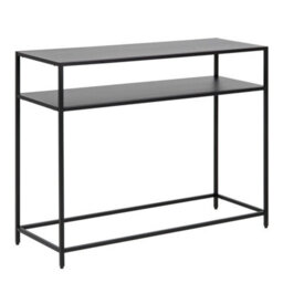 Wyld Haus Graz Matte Black Metal Console Table With Open Shelf 1000X350X790mm - thumbnail 3