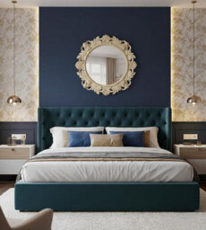 Biznest 51Cm Cream Brushed Gold Rustic Effect Round Wall Mirror Antique Style Elegant Addition To Your Home- Best Gift - thumbnail 1