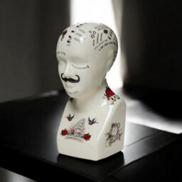 Minster Phrenology Head - Ceramic - L12 X W14 X H28 Cm - thumbnail 4