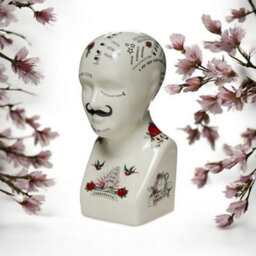 Minster Phrenology Head - Ceramic - L12 X W14 X H28 Cm - thumbnail 3