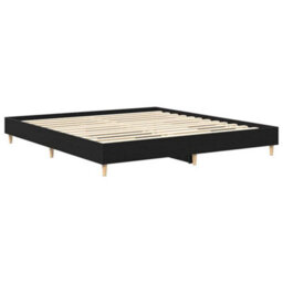 Berkfield Modern Bed Frame Black Oak 180X200 Cm Engineered Wood - thumbnail 7