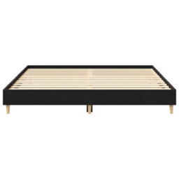 Berkfield Modern Bed Frame Black Oak 180X200 Cm Engineered Wood - thumbnail 5