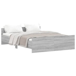 Berkfield Bed Frame With Headboard And Footboard Grey Sonoma 140X190 Cm - thumbnail 2