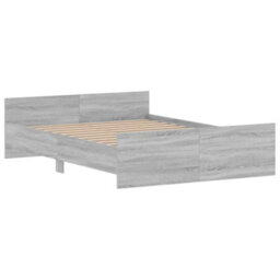 Berkfield Bed Frame With Headboard And Footboard Grey Sonoma 140X190 Cm - thumbnail 3
