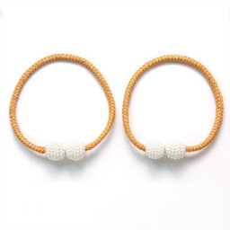 Pearl Magnetic Curtain Tiebacks 2 Pack Yellow - thumbnail 2