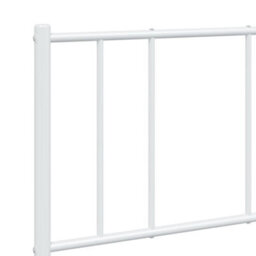 Berkfield Metal Bed Frame With Headboard And Footboard White 120X190 Cm 4Ft Small Double - thumbnail 9