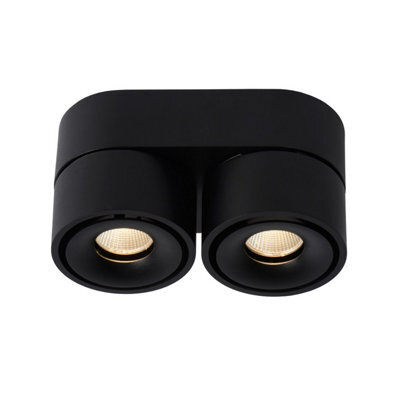 Lucide Yumiko Modern Surface Mounted Ceiling Spotlight 7,8Cm - Led Dim. - 2X8W 2700K - Black - image 1