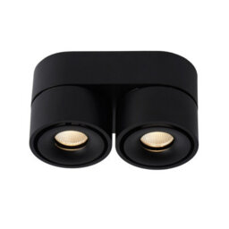 Lucide Yumiko Modern Surface Mounted Ceiling Spotlight 7,8Cm - Led Dim. - 2X8W 2700K - Black