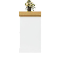 Btm Space Saving Dining Table Sideboard 120 197Cm With 2 Drawers And Glass Door Storage Cabinet, White - thumbnail 4