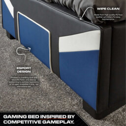 X Rocker Cerberus Single Ottoman Gaming Bed - Blue - thumbnail 4