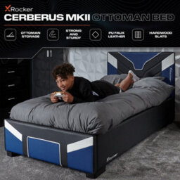 X Rocker Cerberus Single Ottoman Gaming Bed - Blue - thumbnail 2