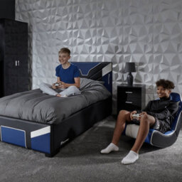 X Rocker Cerberus Single Ottoman Gaming Bed - Blue - thumbnail 7