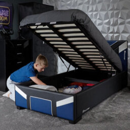 X Rocker Cerberus Single Ottoman Gaming Bed - Blue - thumbnail 6