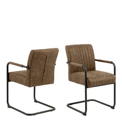 Furniture To Go Adele Dining Chair In Light Brown Fabric Set Of 2 - image 1