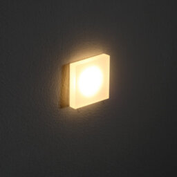 Ultra Beam Lighting Ultrabeam Square Mini Recessed Indoor Wall Light - Step And Stair Riser Light 1 Watt Led Sandblasted Acrylic Finish