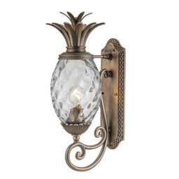 Luminosa Lighting Elstead Plantation 1 Light Medium Outdoor Wall Lantern Burnished Bronze Ip44 - thumbnail 1