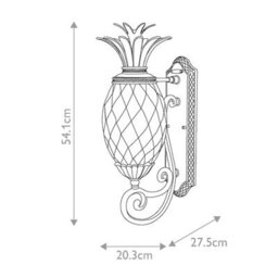 Luminosa Lighting Elstead Plantation 1 Light Medium Outdoor Wall Lantern Burnished Bronze Ip44 - thumbnail 2