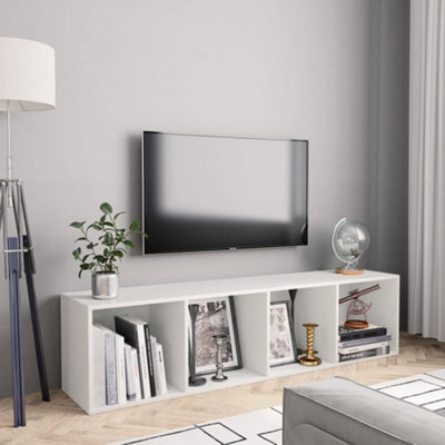 Berkfield Book Cabinet/tv Cabinet White 143X30X36 Cm - image 1