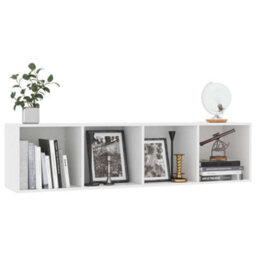 Berkfield Book Cabinet/tv Cabinet White 143X30X36 Cm - thumbnail 5