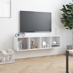 Berkfield Book Cabinet/tv Cabinet White 143X30X36 Cm - thumbnail 4