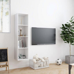 Berkfield Book Cabinet/tv Cabinet White 143X30X36 Cm - thumbnail 3