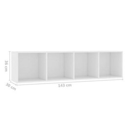 Berkfield Book Cabinet/tv Cabinet White 143X30X36 Cm - thumbnail 8