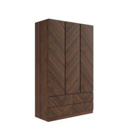 Gfw Catania 3 Door 4 Drawer Wardrobe Royal Walnut - thumbnail 7