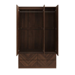 Gfw Catania 3 Door 4 Drawer Wardrobe Royal Walnut - thumbnail 6