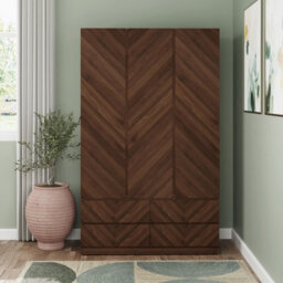 Gfw Catania 3 Door 4 Drawer Wardrobe Royal Walnut - thumbnail 1