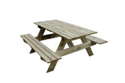 Forest Garden Rectangular Picnic Table - Small - thumbnail 2