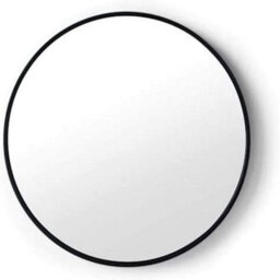 DEENZ Round Black Wall Mirror Aluminium Frame Deep Frame 50Cm