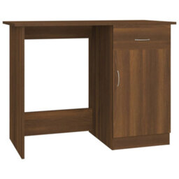 Berkfield Modern Desk Brown Oak 100X50X76 Cm Engineered Wood