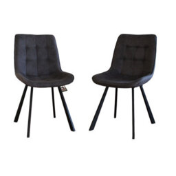 Contemporary Design Dining Chairs In Grey Colour - Set Of 2 - thumbnail 4