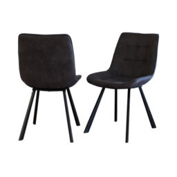 Contemporary Design Dining Chairs In Grey Colour - Set Of 2 - thumbnail 3