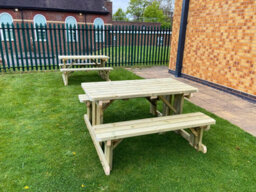 Mg Timber Products: Premium Walk-In Style Picnic Table - Pub Bench - Excellent Quality Wooden Picnic Bench, 4Ft - thumbnail 2