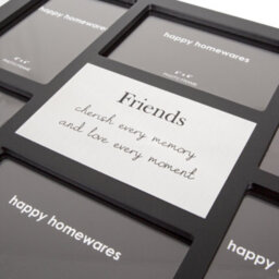 Happy Homewares Modern Black Multi Collage Picture Friends With Family Wording And Cute Phrase - thumbnail 4