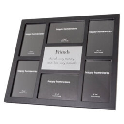 Happy Homewares Modern Black Multi Collage Picture Friends With Family Wording And Cute Phrase - thumbnail 2