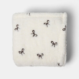 Ohs Bow Embossed Ultrasoft Fleece Throw Thermal Blanket - 125 X 150Cm - Black - thumbnail 3