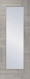 XL Joinery Internal Laminate White Grey Ravenna With Clear Glass - 2040 X 926 X 40mm - thumbnail 2