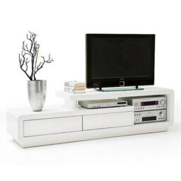 Furniture in Fashion Celia High Gloss Tv Stand With 2 Drawers In White - thumbnail 3