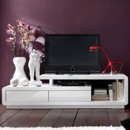 Furniture in Fashion Celia High Gloss Tv Stand With 2 Drawers In White - thumbnail 2