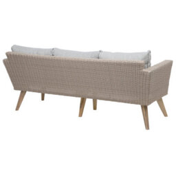 Beliani Garden Lounge Set With Table 5 Seater Vittoria Pe Rattan Grey - thumbnail 7