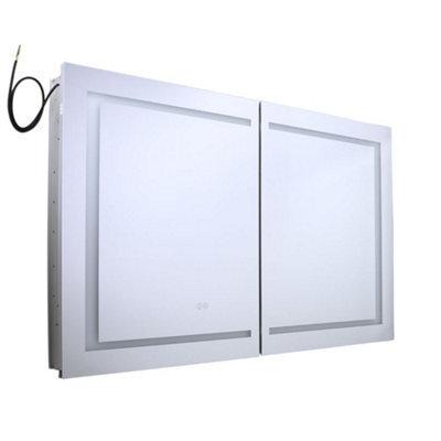 Homestylestore 1200 X 750mm Wall Mounted Cool White Led Mirrored Door Bathroom Cabinet - image 1